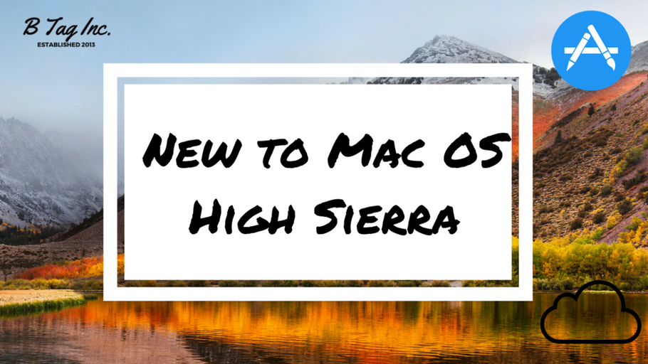 New To Mac High Sierra